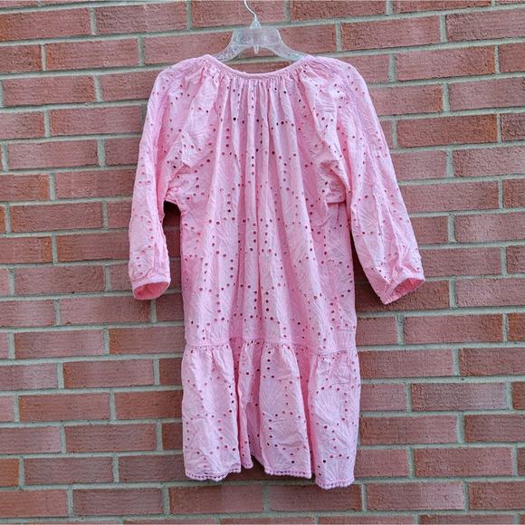 Melissa Odabash Ashley embroidered cotton kaftan Rose Pink size Large - Picture 5 of 9